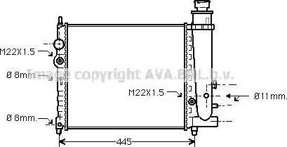 Ava Quality Cooling PE 2078 - Radiators, Motora dzesēšanas sistēma autodraugiem.lv