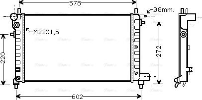 Ava Quality Cooling PE 2149 - Radiators, Motora dzesēšanas sistēma autodraugiem.lv