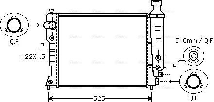 Ava Quality Cooling PE 2124 - Radiators, Motora dzesēšanas sistēma autodraugiem.lv