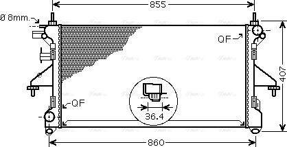 Ava Quality Cooling PE 2305 - Radiators, Motora dzesēšanas sistēma autodraugiem.lv