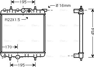 Ava Quality Cooling PE 2243 - Radiators, Motora dzesēšanas sistēma autodraugiem.lv