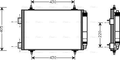 Ava Quality Cooling PEA5215D - Kondensators, Gaisa kond. sistēma autodraugiem.lv