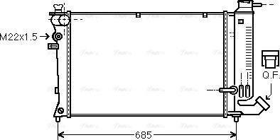 Ava Quality Cooling PEA2142 - Radiators, Motora dzesēšanas sistēma autodraugiem.lv