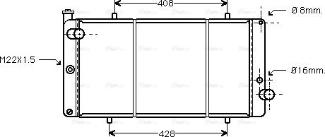 Ava Quality Cooling PEA2111 - Radiators, Motora dzesēšanas sistēma autodraugiem.lv