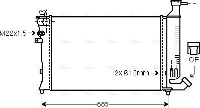 Ava Quality Cooling PEA2136 - Radiators, Motora dzesēšanas sistēma autodraugiem.lv