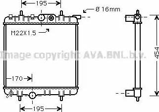 Ava Quality Cooling PEA2243 - Radiators, Motora dzesēšanas sistēma autodraugiem.lv