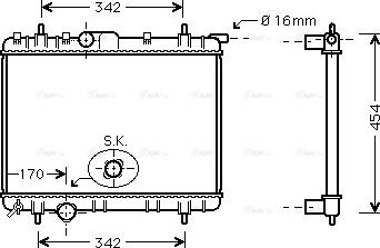 Ava Quality Cooling PEA2247 - Radiators, Motora dzesēšanas sistēma autodraugiem.lv