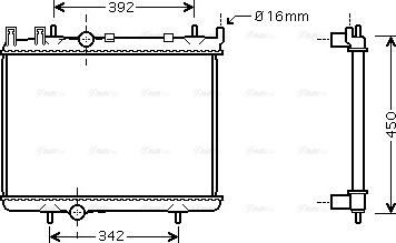 Ava Quality Cooling PEA2263 - Radiators, Motora dzesēšanas sistēma autodraugiem.lv