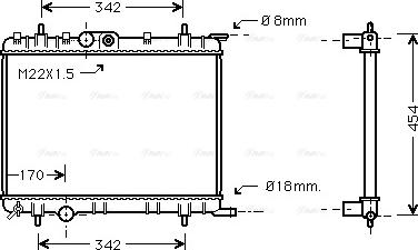 Ava Quality Cooling PEA2206 - Radiators, Motora dzesēšanas sistēma autodraugiem.lv