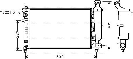 Ava Quality Cooling PEA2216 - Radiators, Motora dzesēšanas sistēma autodraugiem.lv