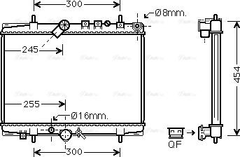 Ava Quality Cooling PEA2217 - Radiators, Motora dzesēšanas sistēma autodraugiem.lv