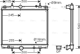 Ava Quality Cooling PEA2237 - Radiators, Motora dzesēšanas sistēma autodraugiem.lv