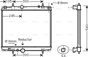 Ava Quality Cooling PEA2276 - Radiators, Motora dzesēšanas sistēma autodraugiem.lv