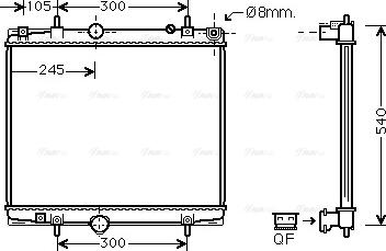 Ava Quality Cooling PEA2277 - Radiators, Motora dzesēšanas sistēma autodraugiem.lv