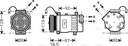 Ava Quality Cooling PEAK036 - Kompresors, Gaisa kond. sistēma autodraugiem.lv