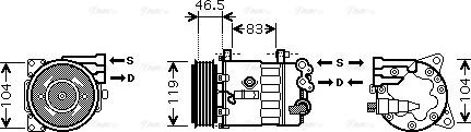 Ava Quality Cooling PE K326 - Kompresors, Gaisa kond. sistēma autodraugiem.lv