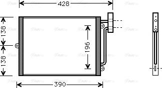 Ava Quality Cooling PRA5038 - Kondensators, Gaisa kond. sistēma autodraugiem.lv
