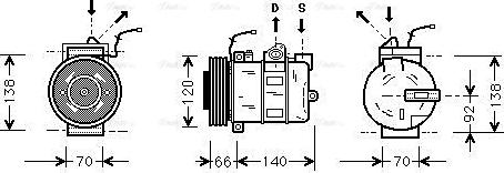 Ava Quality Cooling PRAK040 - Kompresors, Gaisa kond. sistēma autodraugiem.lv