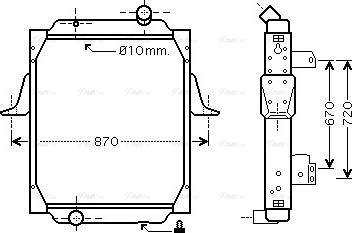 Ava Quality Cooling RE 2067 - Radiators, Motora dzesēšanas sistēma autodraugiem.lv