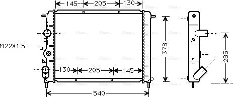 Ava Quality Cooling RT 2258 - Radiators, Motora dzesēšanas sistēma autodraugiem.lv