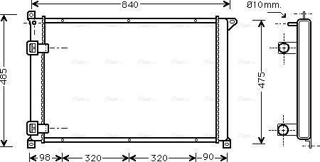 Ava Quality Cooling RTA2257 - Radiators, Motora dzesēšanas sistēma autodraugiem.lv