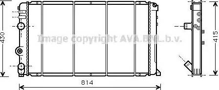 Ava Quality Cooling RTA2263 - Radiators, Motora dzesēšanas sistēma autodraugiem.lv