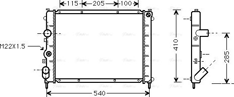 Ava Quality Cooling RTA2231 - Radiators, Motora dzesēšanas sistēma autodraugiem.lv