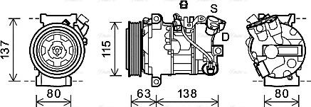 Ava Quality Cooling RTAK491 - Kompresors, Gaisa kond. sistēma autodraugiem.lv