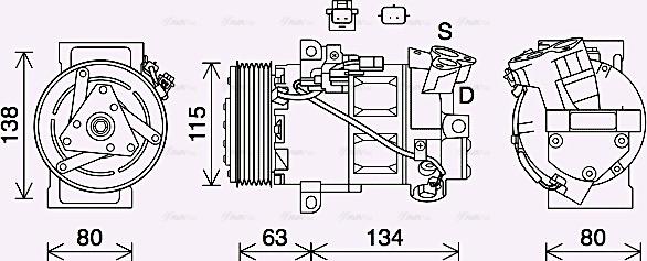 Ava Quality Cooling RTAK640 - Kompresors, Gaisa kond. sistēma autodraugiem.lv