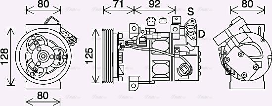 Ava Quality Cooling RTAK636 - Kompresors, Gaisa kond. sistēma autodraugiem.lv