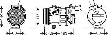 Ava Quality Cooling RTAK394 - Kompresors, Gaisa kond. sistēma autodraugiem.lv