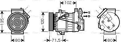 Ava Quality Cooling RTAK393 - Kompresors, Gaisa kond. sistēma autodraugiem.lv