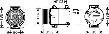 Ava Quality Cooling RTAK381 - Kompresors, Gaisa kond. sistēma autodraugiem.lv