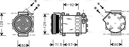 Ava Quality Cooling RTAK281 - Kompresors, Gaisa kond. sistēma autodraugiem.lv