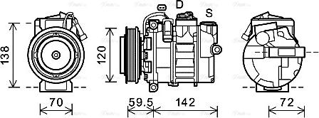 Ava Quality Cooling RTK494 - Kompresors, Gaisa kond. sistēma autodraugiem.lv