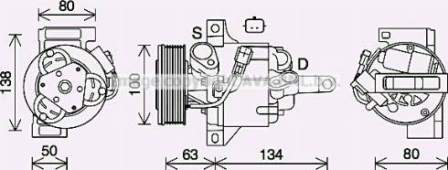 Ava Quality Cooling RTK637 - Kompresors, Gaisa kond. sistēma autodraugiem.lv