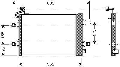 Ava Quality Cooling SAA5007D - Kondensators, Gaisa kond. sistēma autodraugiem.lv