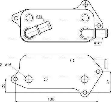 Ava Quality Cooling SB3083 - Eļļas radiators, Motoreļļa autodraugiem.lv