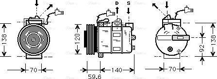 Ava Quality Cooling SBAK065 - Kompresors, Gaisa kond. sistēma autodraugiem.lv