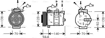 Ava Quality Cooling SB K054 - Kompresors, Gaisa kond. sistēma autodraugiem.lv
