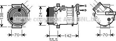 Ava Quality Cooling SB K069 - Kompresors, Gaisa kond. sistēma autodraugiem.lv