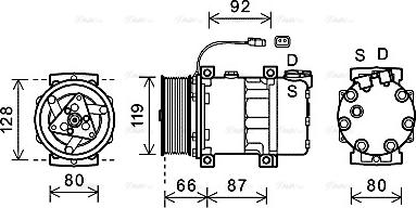 Ava Quality Cooling SCK040 - Kompresors, Gaisa kond. sistēma autodraugiem.lv