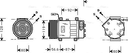 Ava Quality Cooling SC K016 - Kompresors, Gaisa kond. sistēma autodraugiem.lv