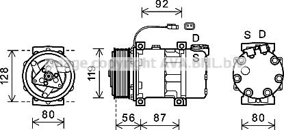 Ava Quality Cooling SCK033 - Kompresors, Gaisa kond. sistēma autodraugiem.lv