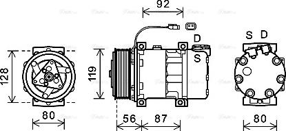 Ava Quality Cooling SCAK033 - Kompresors, Gaisa kond. sistēma autodraugiem.lv