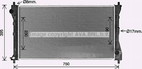 Ava Quality Cooling SZ2157 - Radiators, Motora dzesēšanas sistēma autodraugiem.lv