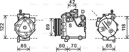 Ava Quality Cooling SZK125 - Kompresors, Gaisa kond. sistēma autodraugiem.lv