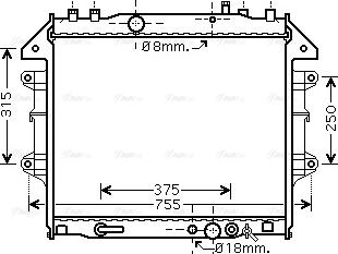 Ava Quality Cooling TO 2496 - Radiators, Motora dzesēšanas sistēma autodraugiem.lv