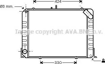 Ava Quality Cooling TO 2424 - Radiators, Motora dzesēšanas sistēma autodraugiem.lv