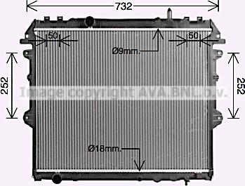 Ava Quality Cooling TO2753 - Radiators, Motora dzesēšanas sistēma autodraugiem.lv